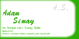 adam simay business card